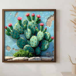 Wallity Pintura Decorativa en MDF con Marco AI063 Multicolor